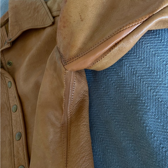 Vintage 60s 70s Leather Jacket East West Musical Instruments - Picture 8 of 10